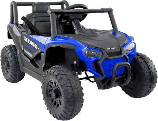 Kids 12V Ride on 2WD UTV, Battery Powered Electric Car, Safety Belt, Forward & Reverse Mode, High/Low Speed, Bumper & Anti-Slip Wheels for Boys and Girls (White)